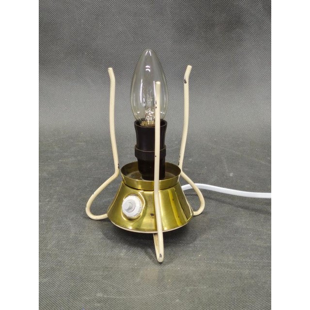 Metal Mid-Century Glass Table Lamp from Zukov, Czech, 1960s For Sale - Image 7 of 12