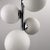 Metal Chrome-Plated Elongated Pendant Light with Five White Opal Glass Spheres, Germany, 1970s For Sale - Image 7 of 8