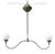 Converted Nickel-Plated Brass and Glass Double Oil Pendant Lamp, 1890s For Sale