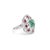 Not Yet Made - Made To Order Solid 14k Gold Ruby Emerald and Pave Set Diamond Bohemian Chic Flower Ring Size 7 For Sale - Image 5 of 8