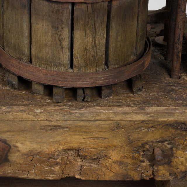 ​​​​​​​Standing Bar Wine Tasting Table From Old Wine Press, Hungary Circa 1900 For Sale - Image 17 of 18
