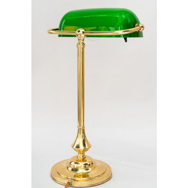 Banker Table Lamp with Glass Shade, Vienna, 1920s For Sale - Image 17 of 17