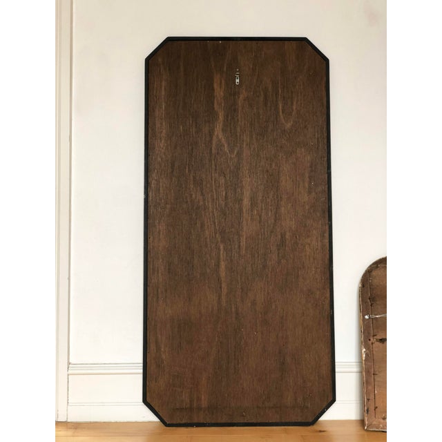 Silver Large Vintage Deknudt Full Length Beveled Panel Mirror – Silver and Black, Belgium, 1980s For Sale - Image 8 of 9