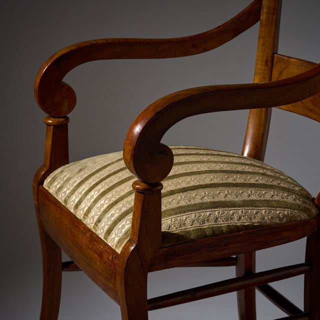 Pair of French Restoration Solid Walnut Armchairs, Rhône Valley, Circa 1820 For Sale - Image 9 of 9
