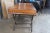 Late 20th Century Vintage Tooled Leather Traditional Carved Campaign Style Office Writing Desk For Sale - Image 9 of 11