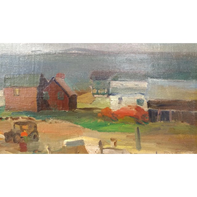Bernard Glasgow - 1930s California Harbor Scene Oil Painting For Sale - Image 4 of 10
