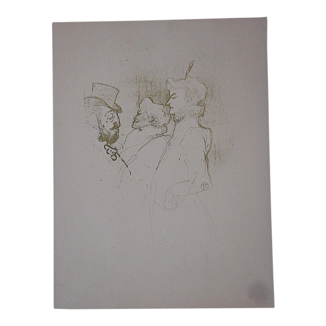 Vintage Toulouse Lautrec Folio Size Lithograph For Sale