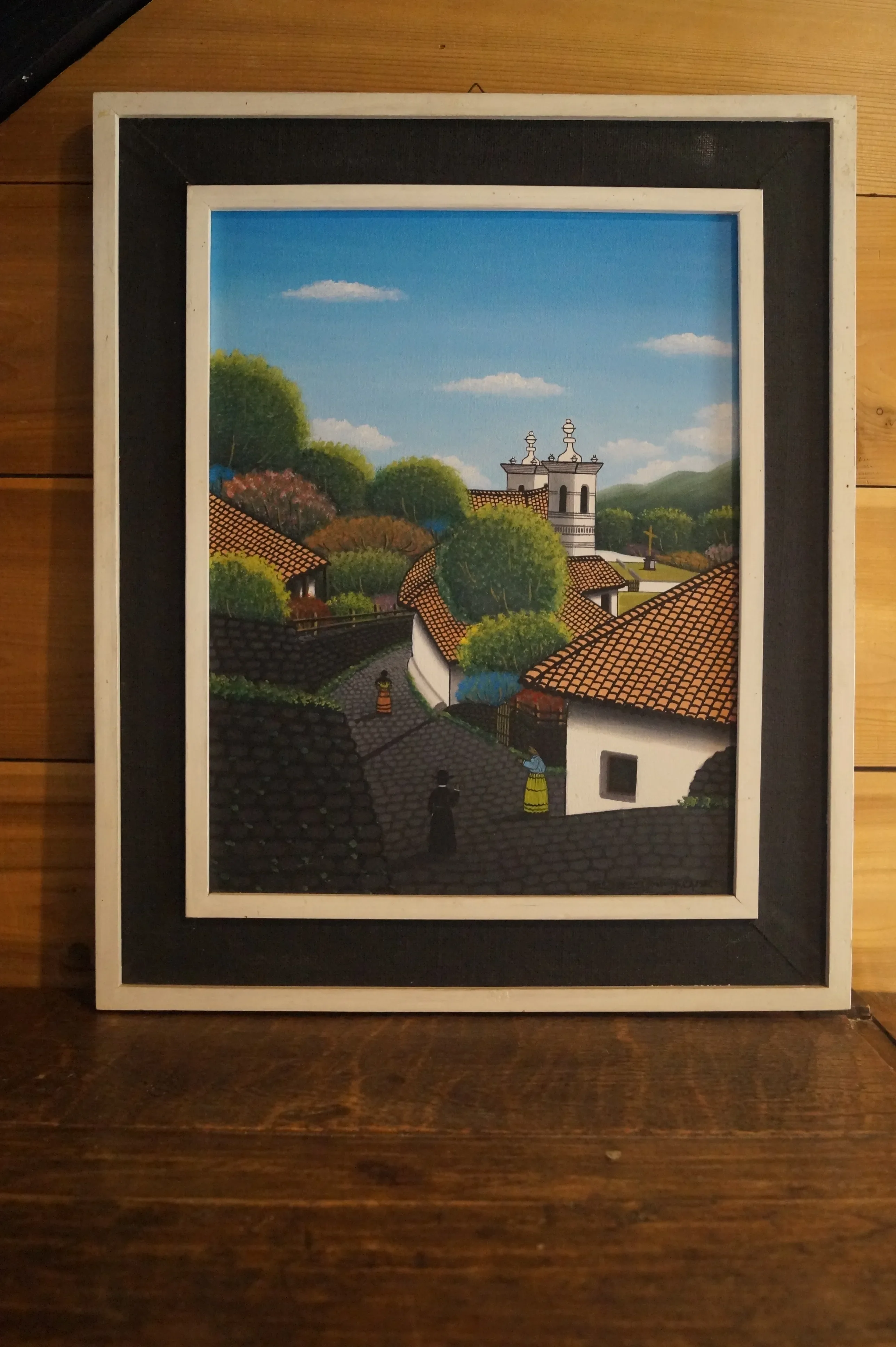 1970s Jose Antonio Velasquez Street Scene Painting | Chairish
