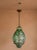 Seguso Vetri d'Arte Large Vintage Italian Hand-Forged Iron and Green Venetian Glass Lantern Chandelier For Sale - Image 4 of 6