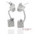 Early 21st Century 18k 750 Solid White Gold Natural Diamond Box Drop Earrings, A Pair For Sale - Image 5 of 8