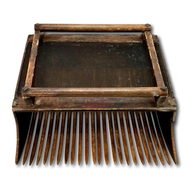 This Really is Great Looking Authentic Antique American Cranberry Scoop - Rake. Circa Early 1900s. It is Completely Hand...