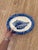 Blue Blue and White Oval Platter With Conch Seashell Design For Sale - Image 8 of 8