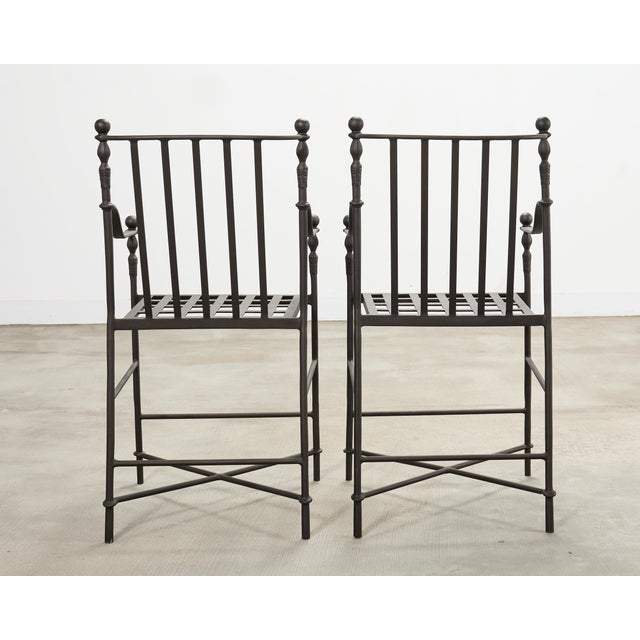 Set of Four Michael Taylor Montecito Bronzed Garden Barstools For Sale - Image 18 of 18