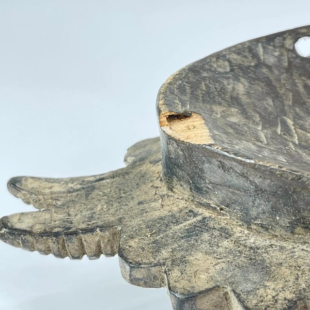 Wood Early 20th Century Yaure Baule House Mask Côte d'Ivoire For Sale - Image 7 of 7