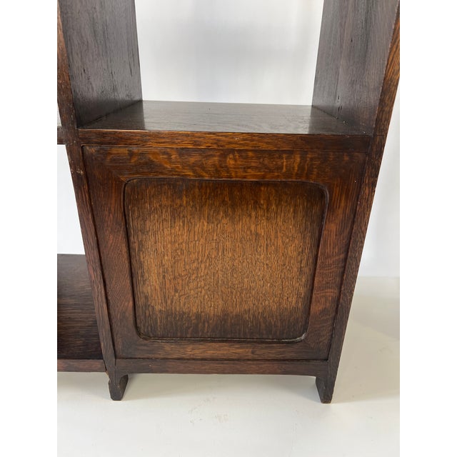 English Art Deco Modernist Bookcase in Oak, 1920s For Sale - Image 12 of 18