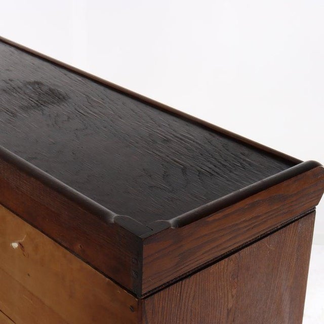 Lundstrom Oak 2-Stack Barrister Bookcase With Leaded Glass C1910 For Sale - Image 13 of 16