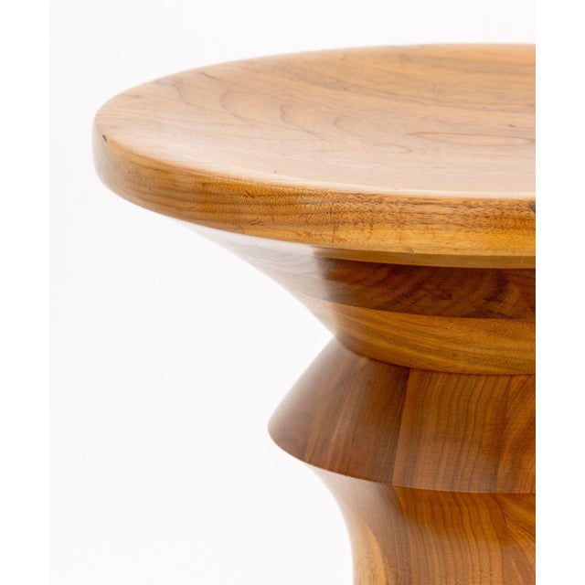 Charles and Ray Eames for Herman Miller Time Life or Turned Stool, model A, designed 1960, walnut. 15" H x 13.25"...