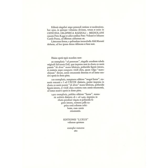 Salvador Dalí Biblia Sacra "Stultae Et Prudentes Filiae" Original Print For Sale - Image 10 of 10