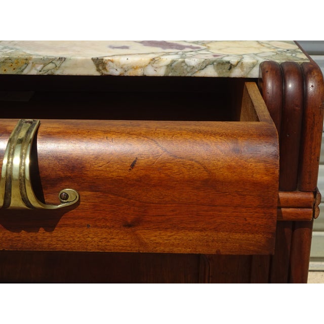 Vintage Art Deco Sideboard in Walnut and Marble, 1920s For Sale - Image 13 of 18