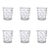 Contemporary Party Tumbler in Clear Dots - Set of 6 For Sale - Image 3 of 3