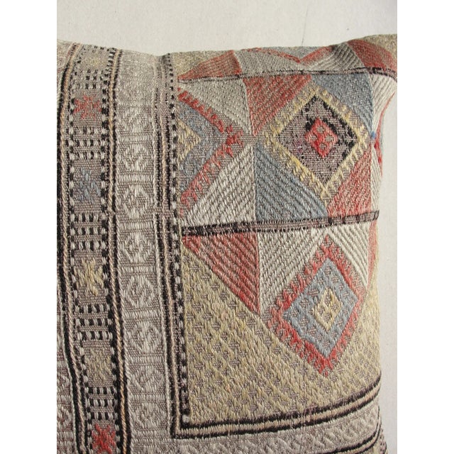 Cream Kilim Rug Pillow For Sale - Image 8 of 11