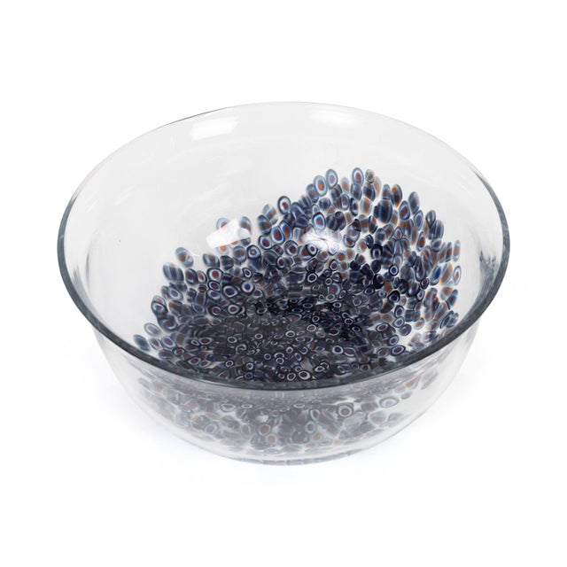 Gae Aulenti Glass Neverrino Salad Bowl attributed to Gae Aulenti for Vistosi, 1980s For Sale - Image 4 of 4