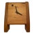 1970s Signed Modern Teak Walnut Desk Clock For Sale