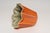 1960s Vintage "Prismatique" Orange and Green Vase by Belle Kogan for Red Wing Pottery For Sale - Image 5 of 12