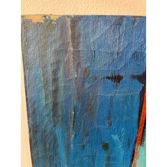 Mid-Century Modern Midcentury Modern Portrait Oil on Canvas Couple With Cake For Sale - Image 3 of 5