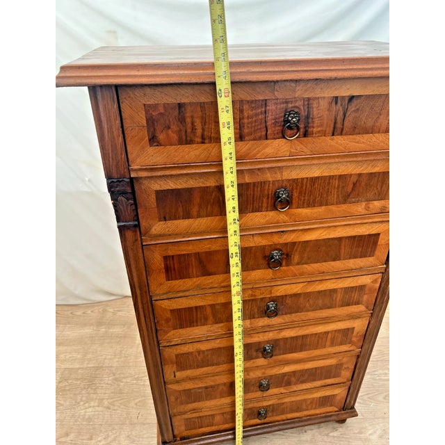 Brown 1920s Rare Biedermeier Lingerie Dresser Chest Vienna Woodwork by Kozik Karl U. Berta For Sale - Image 8 of 15
