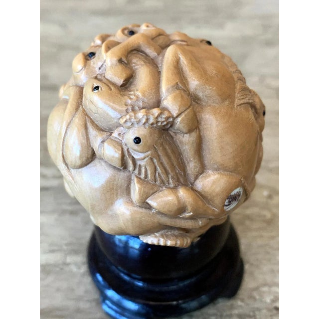 Early 20th Century Carved Japanese Okimono on Stand For Sale - Image 5 of 11