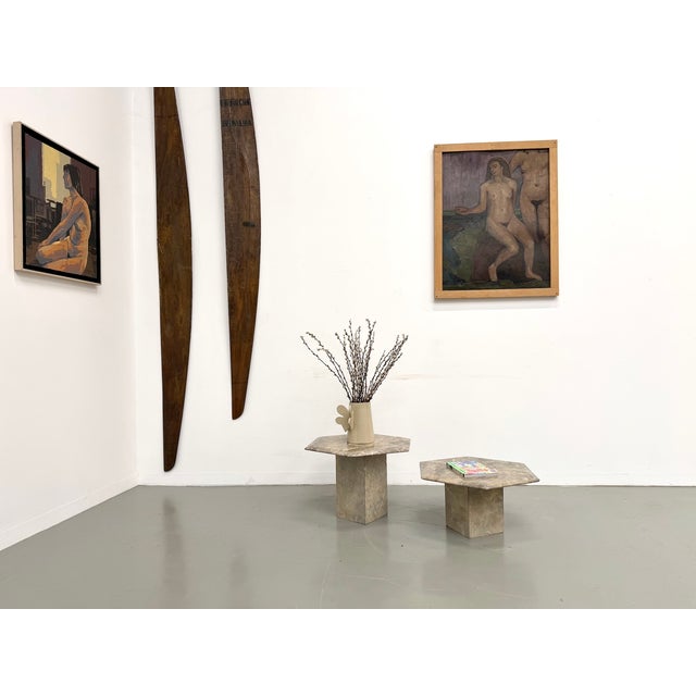 Gray Italian Marble Coffee Tables, 1970, Set of 2 For Sale - Image 8 of 18