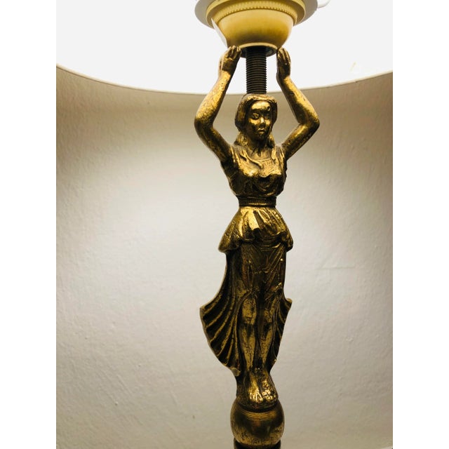 French Brass Lamp, 1950s For Sale - Image 13 of 14