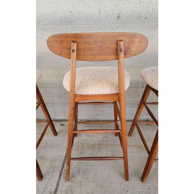 Mid-Century Modern Counter Top Stools - Set 3 For Sale - Image 10 of 15
