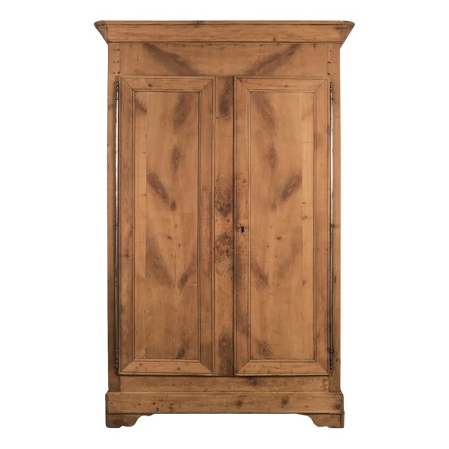 Large French Louis Philippe Armoire or Wardrobe in Cherrywood, 19th Century For Sale