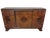 Inlaid Wood Sideboard with Marble Top For Sale