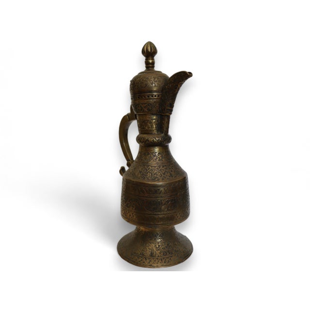 Antique Islamic Teapot in Brass Bukhara, 1900s For Sale - Image 5 of 17