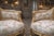 1970s 1970 French Louis XVI Gold Beech Damask Bergères - Pair For Sale - Image 5 of 14