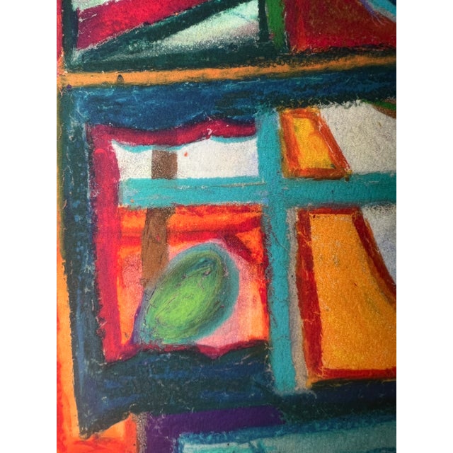 Colorful Abstract Lithograph by Jessica Leak Alexander. (1957-2022) Accomplished use of color and form in this modern...