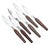Wood Vintage Scandnavian Rosewood Steak Knives/ Stainless Steel Blades- Set of 6 For Sale - Image 7 of 7
