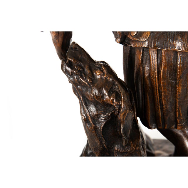 French Antique Bronze Sculpture “Scottish Hunter”, Pierre Jules Mene Ca. 1900 For Sale - Image 13 of 18