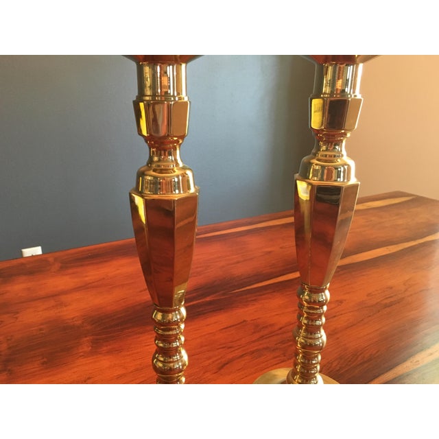 Traditional Brass Altar Candlesticks A Pair Chairish