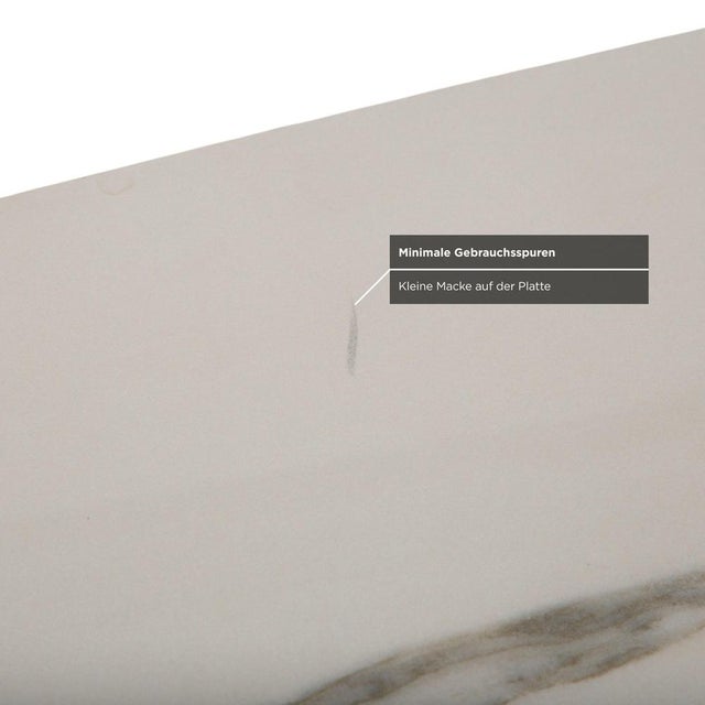 Cream Italian Ceramic Dining Table For Sale - Image 8 of 13