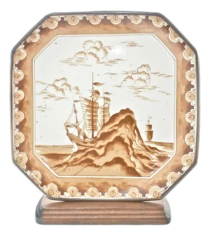 Sail Ships Tray With Stand