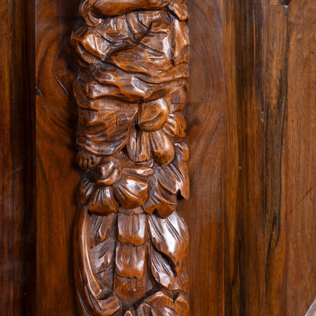 18th Century Large German Baroque Carved Cabinet Armoire For Sale - Image 11 of 13