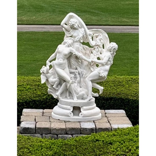 Rustic European Antique Italian White Carrara Marble Sculpture After "Toilette De Vénus", After Louis-Simon Boizot (1743-1809) For Sale - Image 3 of 9