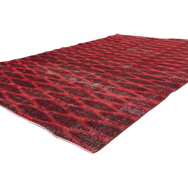 52589 Zeki Muren Vintage Turkish Sivas Rug, 05'09 x 09'00. The Modernist Eye: A Zeki Müren Vintage Turkish Sivas...