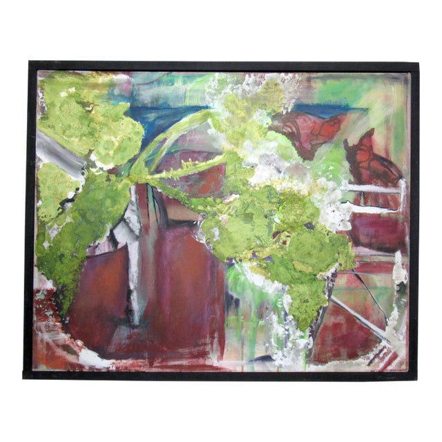 Vintage Style Abstarct Painting by Janet Esposito For Sale