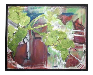 Vintage Style Abstarct Painting by Janet Esposito