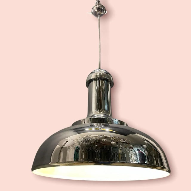 Large Industrial Italian Lamp For Sale - Image 6 of 7